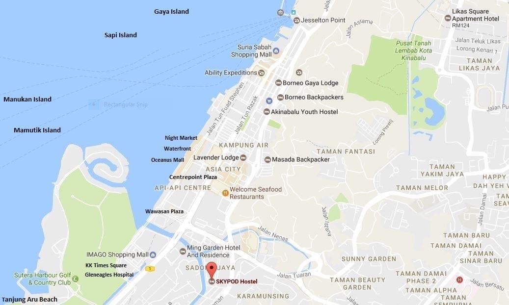 Skypod Boutique Hostel Kota Kinabalu Eksteriør billede